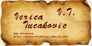 Verica Tucaković vizit kartica